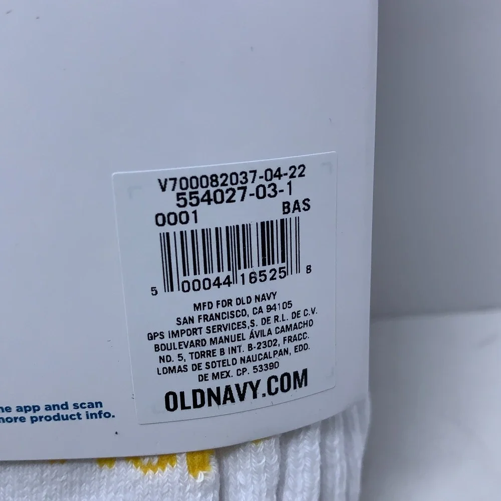 Old Navy Girls Small Shoe Size 11-13 Multicolor Ankle Socks 6 Pack NWT